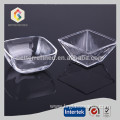 Irregular shaped crystal glass bowl